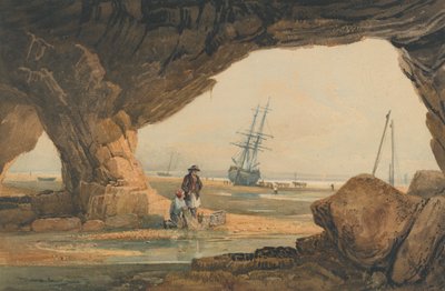 Kustscenen nära Plymouth av Samuel Prout