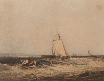 Fiskebåtar, ca 1820 (akvarell på papper) av Samuel Prout
