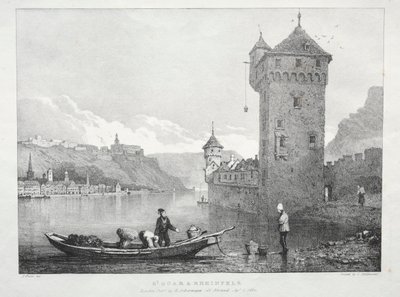 St. Goar och Rheinfels, 1824. av Samuel Prout