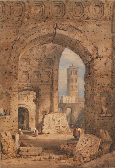 Fredens tempel, Forum Romanum av Samuel Prout
