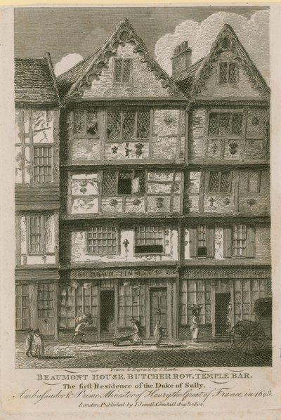 Beaumont House, Butcher Row, Temple Bar av Samuel Rawle