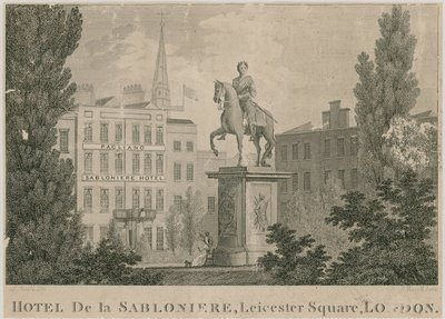 Hotel de Sabloniere, Leicester Square, London av Samuel Rawle