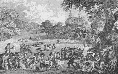I Greenwich Park på pingstmåndagen, c1802, 1912. av Samuel Rawle