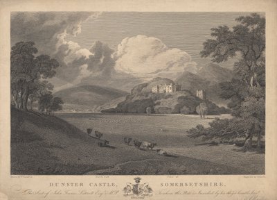 North East View of Dunster Castle, Somersetshire av Samuel Rawle