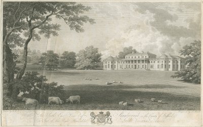 Shugborough Hall: gravyr, nd [c 1802] av Samuel Rawle