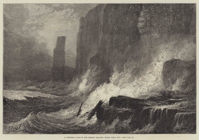 En västlig kuling på Orkneyöarna, Roray Head, Hoy av Samuel Read