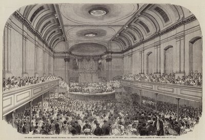 Hans kungliga höghet prinsgemalen håller invigningstalet till British Association i New Music Hall, Aberdeen av Samuel Read
