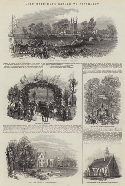 Lord Hardinges återkomst till Penshurst av Samuel Read