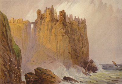 Norr om Irland, Dunluce Castle (färg litho) av Samuel Read