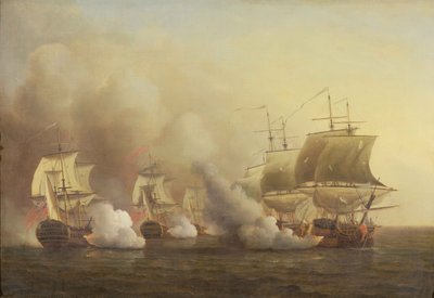 Aktion ud for Kap det Gode Håb, 9. marts 1757 swed av Samuel Scott