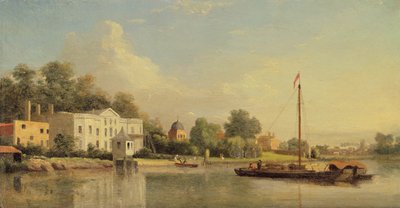 Alexander Popes (1688-1744) villa i Twickenham, ca 1759 (olja på panel) av Samuel Scott