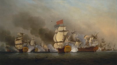Viceamiral Sir George Ansons seger utanför Kap Finisterre av Samuel Scott