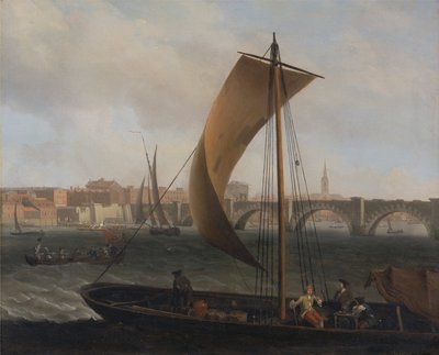 Utsikt över Themsen med Westminster Bridge av Samuel Scott