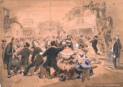 Den första prenumerationsbollen, Ballarat, Victoria av Samuel Thomas Gill
