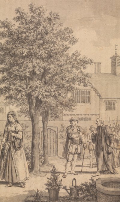 Catherine Parr, Henry VIII och biskop Gardner av Samuel Wale