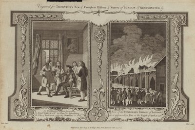 Londons bränder 1666 och 1758 av Samuel Wale