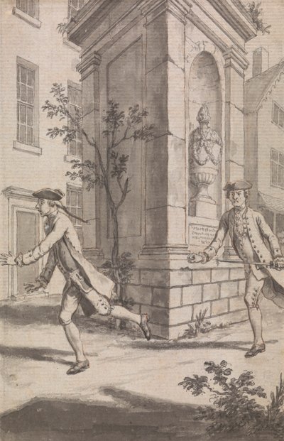 The Pursuit (förmodligen en design för Tyburn Chronicle) av Samuel Wale
