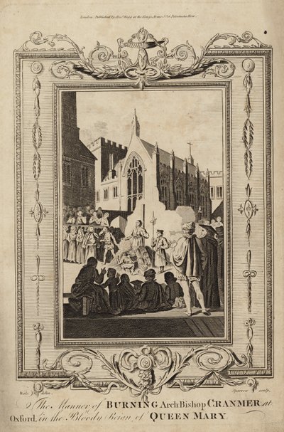Sättet att bränna ärkebiskop Cranmer i Oxford av Samuel Wale