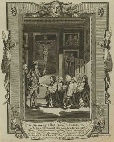 De sju biskoparna presenterade sin petition till kung James II på St James