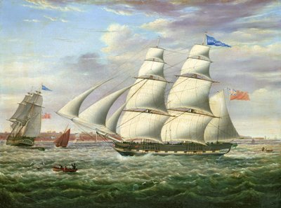 Barken "Andromeda" i två lägen av Samuel Walters