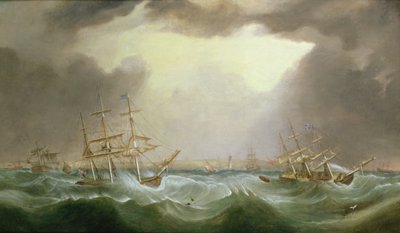 Den stora stormen den 6:e och 7:e januari 1839, 1882 av Samuel Walters