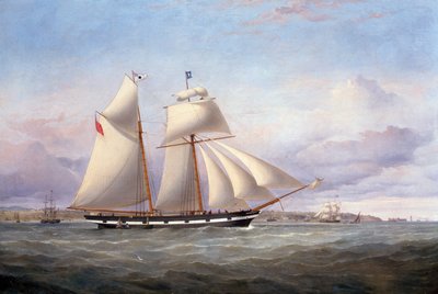 Lancefield närmar sig Perch Rock Fort en fyr i Mersey av Samuel Walters