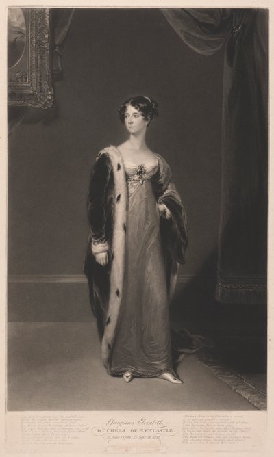 Georgiana Elizabeth hertiginna av Newcastle av Samuel William Reynolds