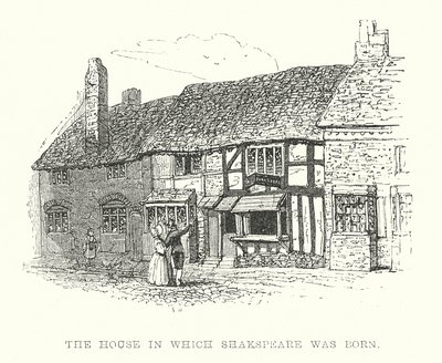 Huset där Shakspeare föddes (gravyr) av Samuel Williams