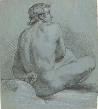 Sittande naken man av Samuel Woodforde