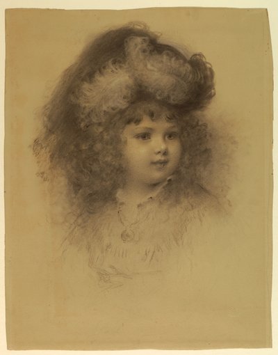 Porträtt av en ung flicka av Samuel Worcester Rowse