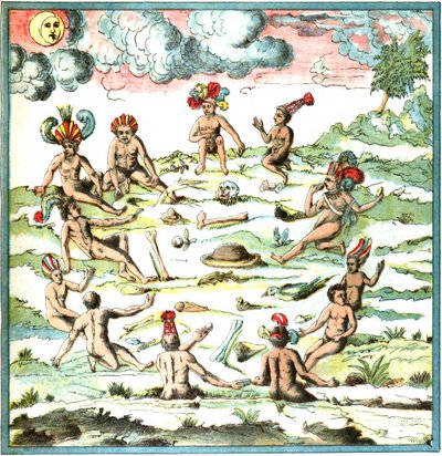 Champlain Västindien plansch LIX - Berättelse om indianerna av Samuel de Champlain