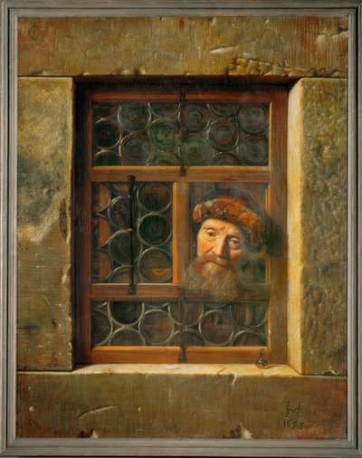 Man vid fönstret av Samuel van Hoogstraaten