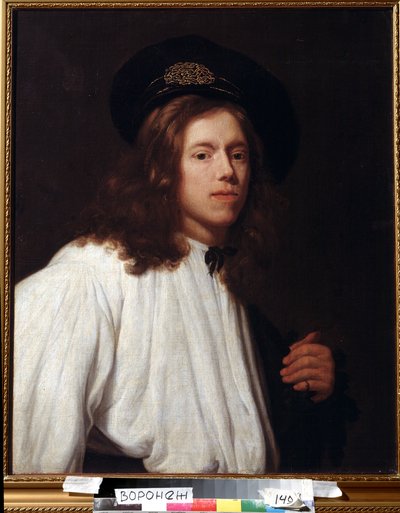 ""Autoportrait" (Självporträtt) Peinture de Samuel Dirksz van Hoogstraten (1627-1678) 17eme siecle Musee des Beaux Arts Ivan Kramskoy (ou Kramskoi) a Voronej (Voronezh), Ryssland. av Samuel van Hoogstraten