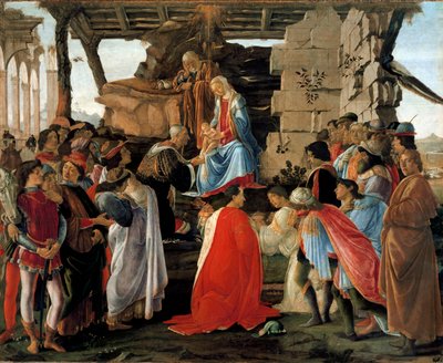 De vises tillbedjan, ca 1475 (tempera på pannå) av Sandro (1444/5-1510) Botticelli