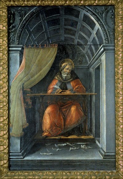 Der heilige Augustinus in seiner Zelle von Sandro (1444/5-1510) Botticelli