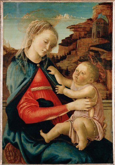Jungfru Maria med barnet ... av Sandro (1444/5-1510) Botticelli
