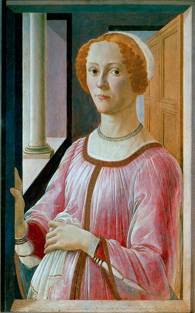 Porträtt av Smeralda Bandinelli Detrempe på trä av Alessandro di Mariano dei Filipepi, dit Sandro Botticelli (1445-1510) 1471 ca. Sön 65x41 cm London, National Gallery av Sandro Botticelli