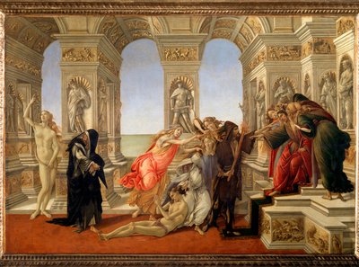 Apelles förtal (Tempera på duk av Sandro Botticelli