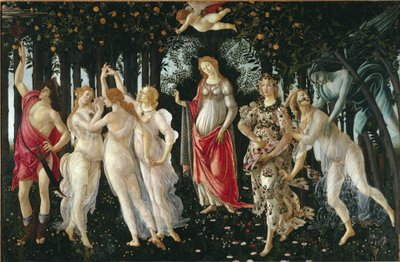 Våren (Detalj) - tempera onwood av Sandro Botticelli