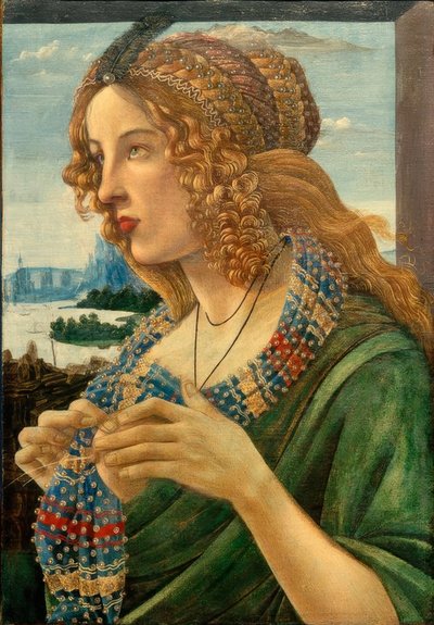 Allegoriskt porträtt av en kvinna (Simonetta Vespucci?) av Sandro Botticelli