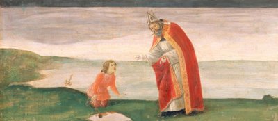 Saint Augustine och pojken på stranden av Sandro Botticelli