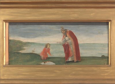 Saint Augustine och pojken på stranden av Sandro Botticelli