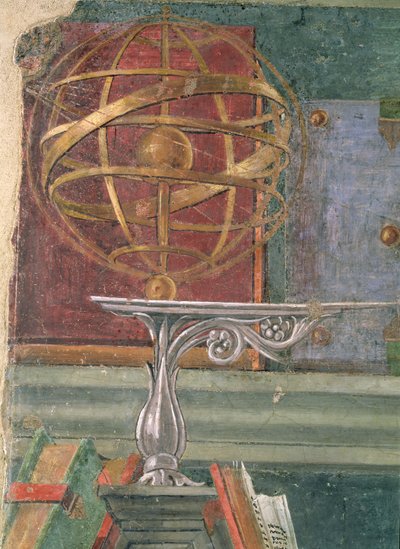 Detalj från St.Augustine i hans studie som visar en armillarsfär (se även 44371) av Sandro Botticelli