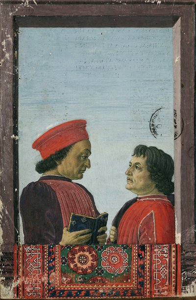 Federico Montefeltro och Cristofo Landino 1400-tal av Sandro Botticelli