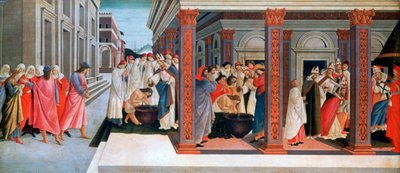 Fyra scener från den helige Zenobius tidiga liv, c1500 av Sandro Botticelli