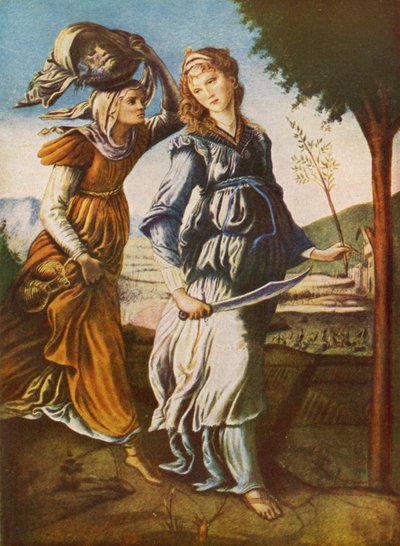 Judit och hennes tjänare med Holofernes huvud av Sandro Botticelli