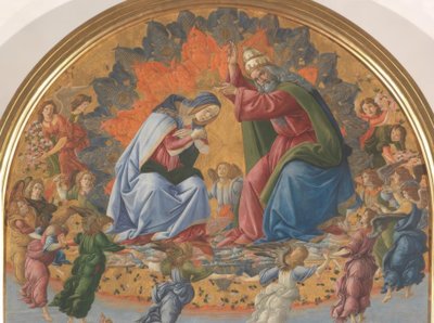 Maria kröning med fyra helgon av Sandro Botticelli