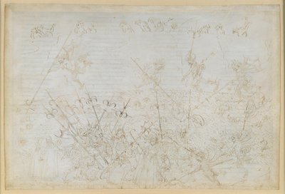 La Divina Commedia, Inferno XXII. Vergilius och Dante i helvetets åttonde krets (Malebolge), 5:e bolgia: Straffet för de korrupta; Ciampolos flykt av Sandro Botticelli