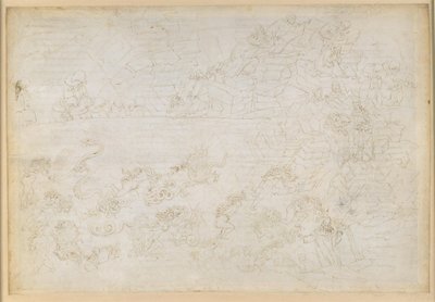 La Divina Commedia, Inferno XXIV. Vergilius och Dante i helvetets åttonde krets (Malebolge), 7:e bolgia: Straffet för tjuvar och rövare; Vanni Fuccis profetior av Sandro Botticelli