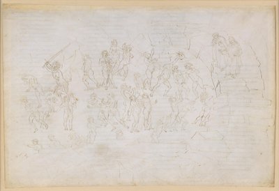 La Divina Commedia, Inferno XXVIII. Vergilius och Dante i helvetets åttonde krets (Malebolge), 9:e bolgia: Straffet för kättare och dem som sår splittring; mötet med Muhammed och Bertran de Born av Sandro Botticelli